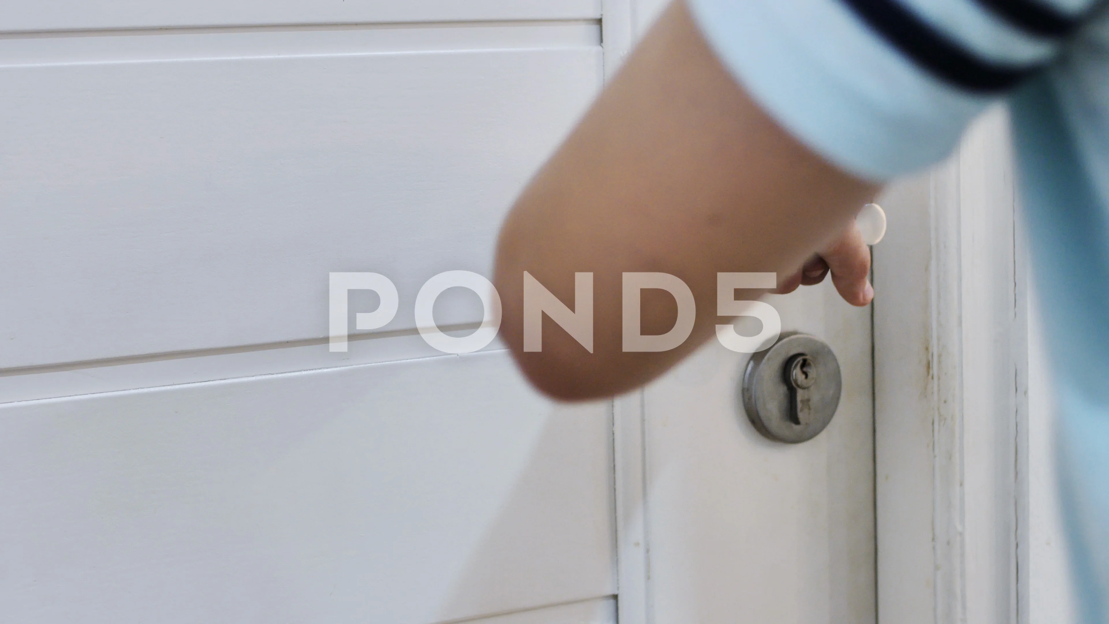 Video Boy Hand Open Door Knob Or Opening The Door 106018484
