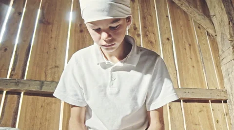 Boy hands make a dough Stock Footage 68594231