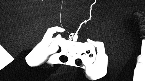 Boy Hands Using Game Controller, Top Shot. Stock Footage 225548508