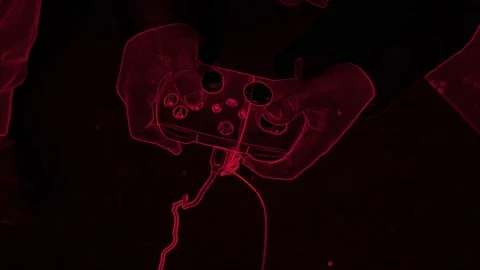 Boy Hands Using Game Controller, Top Shot. Stock Footage 225550565