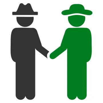 Boy Handshake Icon 스톡 일러스트