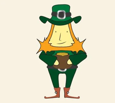 Boy with hat  Stock Illustration