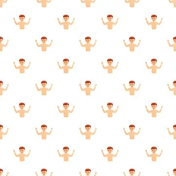 Boy having chickenpox virus disease seamless pattern Stock Illustration