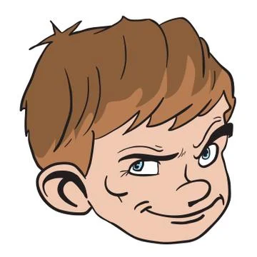 Boy head Stock Illustration