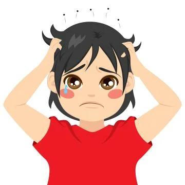 Boy Head Lice Stock Illustration