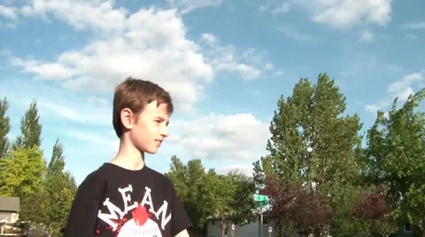 Boy Hitting Tennis Ball Video stock 65744535