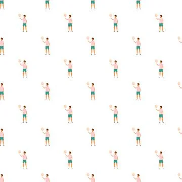 Boy holding balloon seamless pattern for children's events Stock Illustration