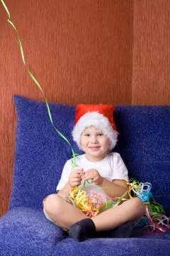 Boy on a holiday Stock Photos