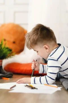 Boy at home Stock Photos