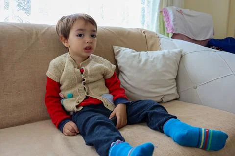 Boy at Home Stock Photos