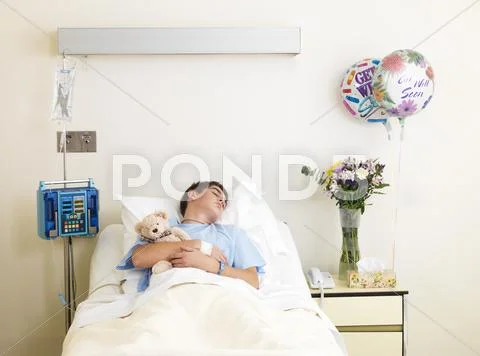 Boy In Hospital Room