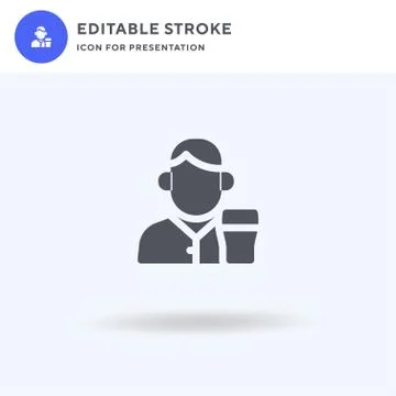 Boy icon vector, filled flat sign, solid pictogram isolated on white, logo il Stock Illustration