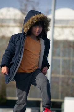 The boy in the jacket Stock Photos
