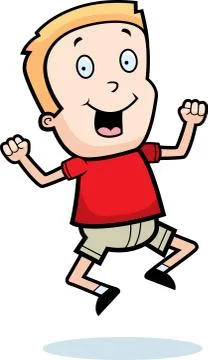 Boy Jumping Stock Illustration