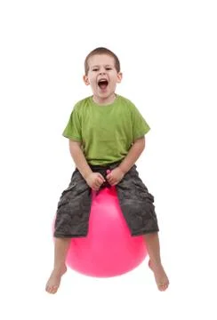 Boy jumping Stock Photos