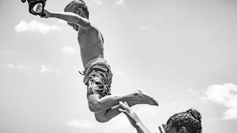 Boy Jumping Stock Photos