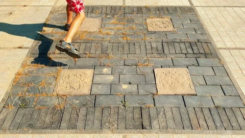 Boy jumping on the stove Stock Footage 196179895