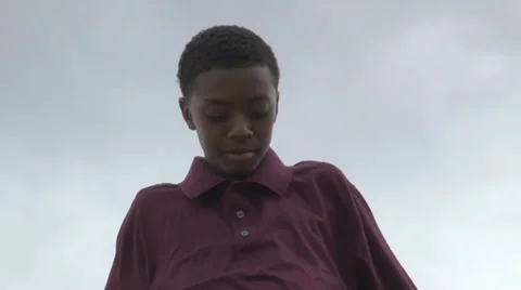 Boy jumps down. Stock Footage 27338566