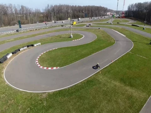 The boy on the kart Video stock 75440404