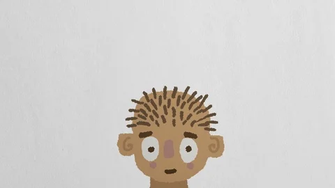 Boy / Kid Thinking. ADHD, Creative, Thinking Animation. 4K Stock Footage 123699677