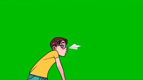 The boy launched a paper airplane Stock-Footage 236468563