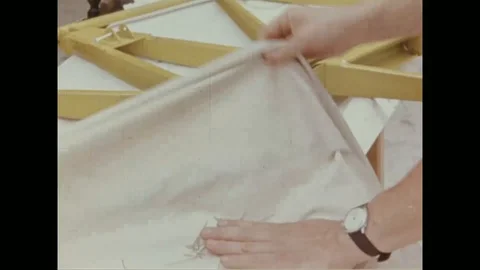 Boy learn to assemble glider - 1940 Video stock 101913513