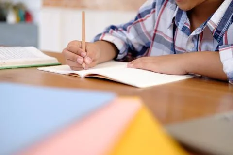 The  boy is learning in classroom. Education concept. Stock Photos