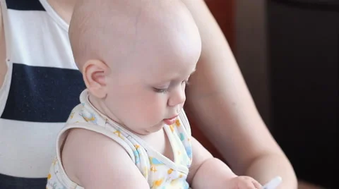 Boy learning handwriting practice from mother Stock Footage 63432981