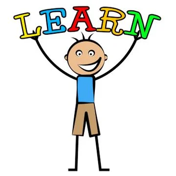 Boy learning meaning development university and educate Stock Illustration
