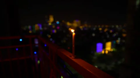 Boy lighting candle during Diwali festival india Stock Footage 290167971