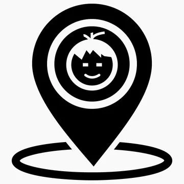 Boy location icon. Stock Illustration