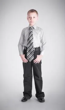 Boy with a long tie Stock Photos