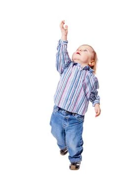 Boy look up Stock Photos