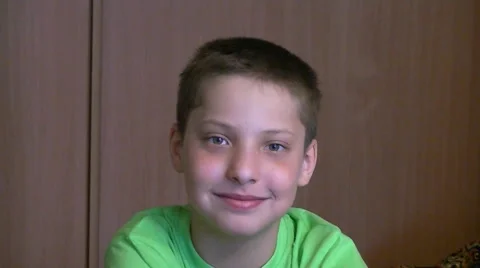 Boy looking and smiling Stock Footage 62476058