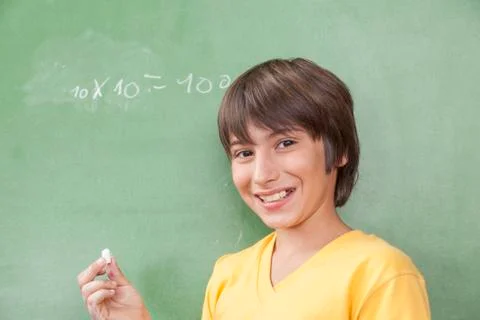 Boy looking at camera Foto stock