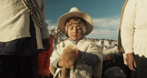 A Boy Looking At Camera in Sajama Stock Footage 270911795