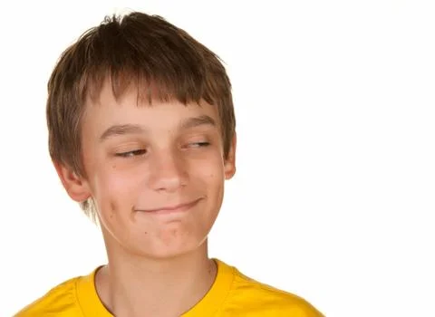 Boy looking at copyspace Stock Photos