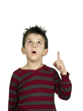 Boy looking up Stock Photos