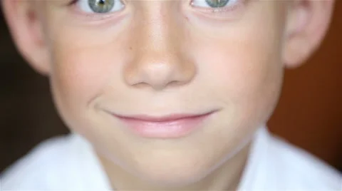 The boy looks at the camera Vídeo Stock 64341933