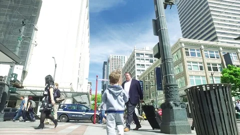 Boy Lost in a city Stock Footage 80851938