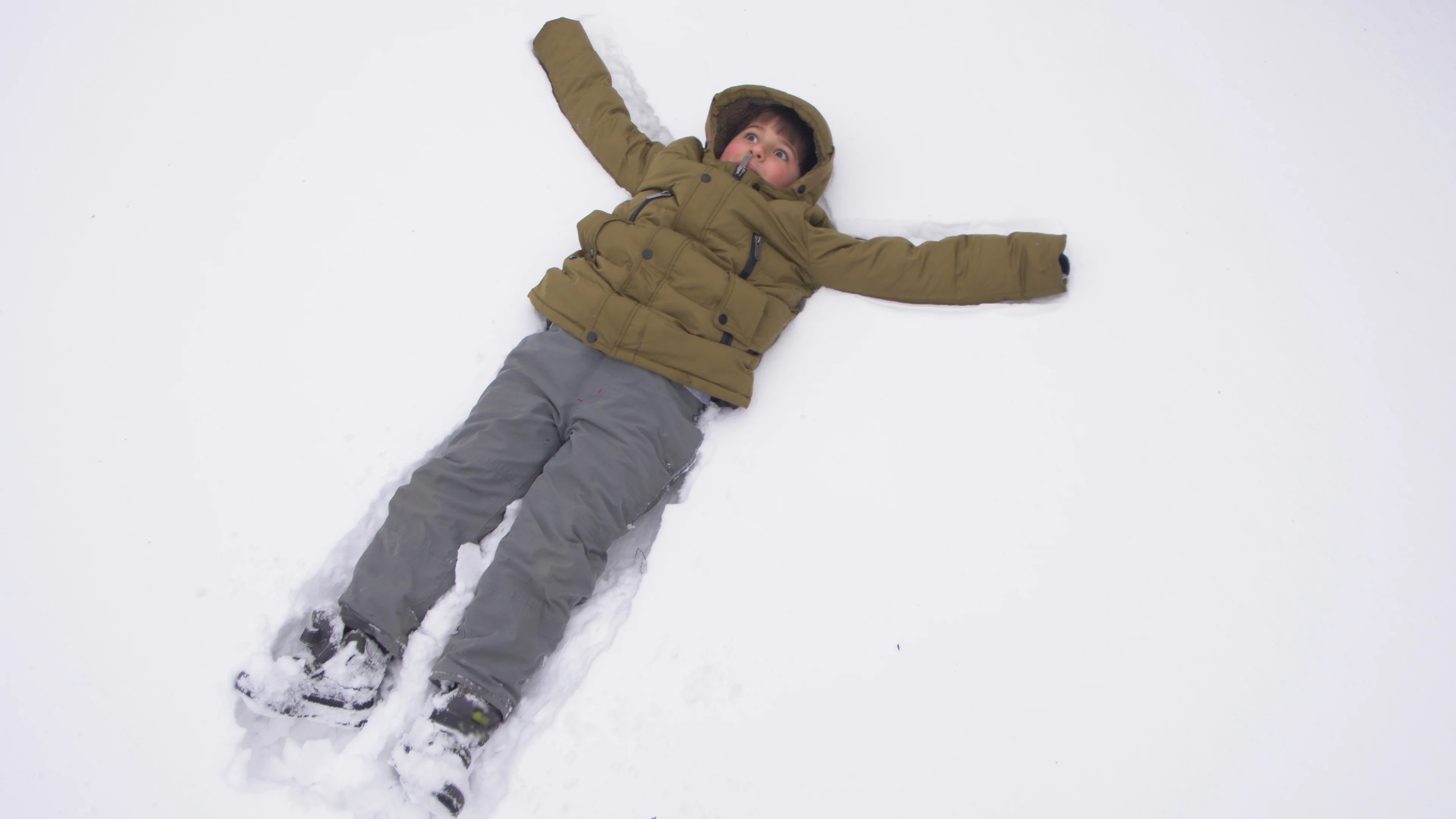 Boy Snow Angel Stock Footage Royalty Free Stock Videos Pond5