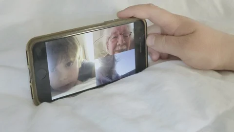 Boy making video call 스톡 동영상 127397093