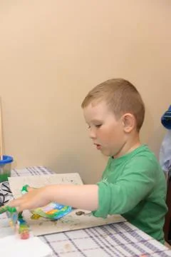Boy master from the paper Stock Photos
