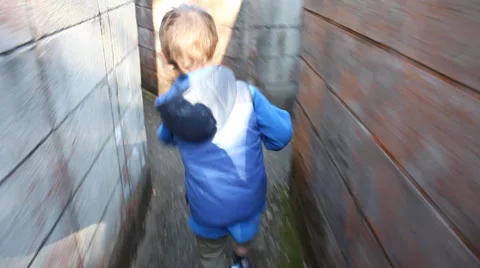 Boy in Maze Stock Footage 32940881