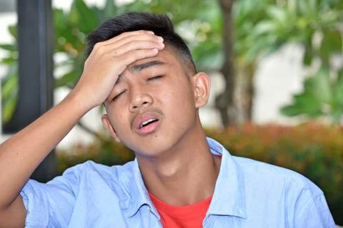 A Boy Memory Problems 스톡 사진