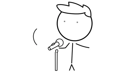 Boy with a microphone Stock Footage 301080606