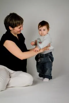 Boy with Mom Stock Photos