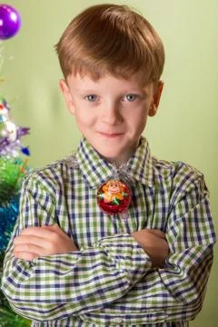 The boy with the monkey symbol of the year Stock Photos