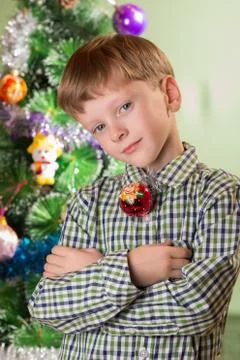 The boy with the monkey symbol of the year Stock Photos