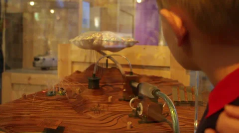 Boy in a museum Stock Footage 36142945